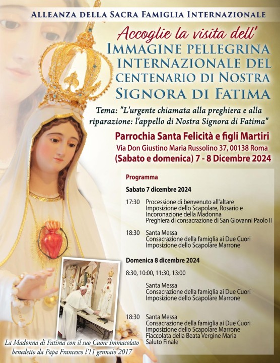 Immagine di Accogliere la statua pellegrina della madonna di Fatima